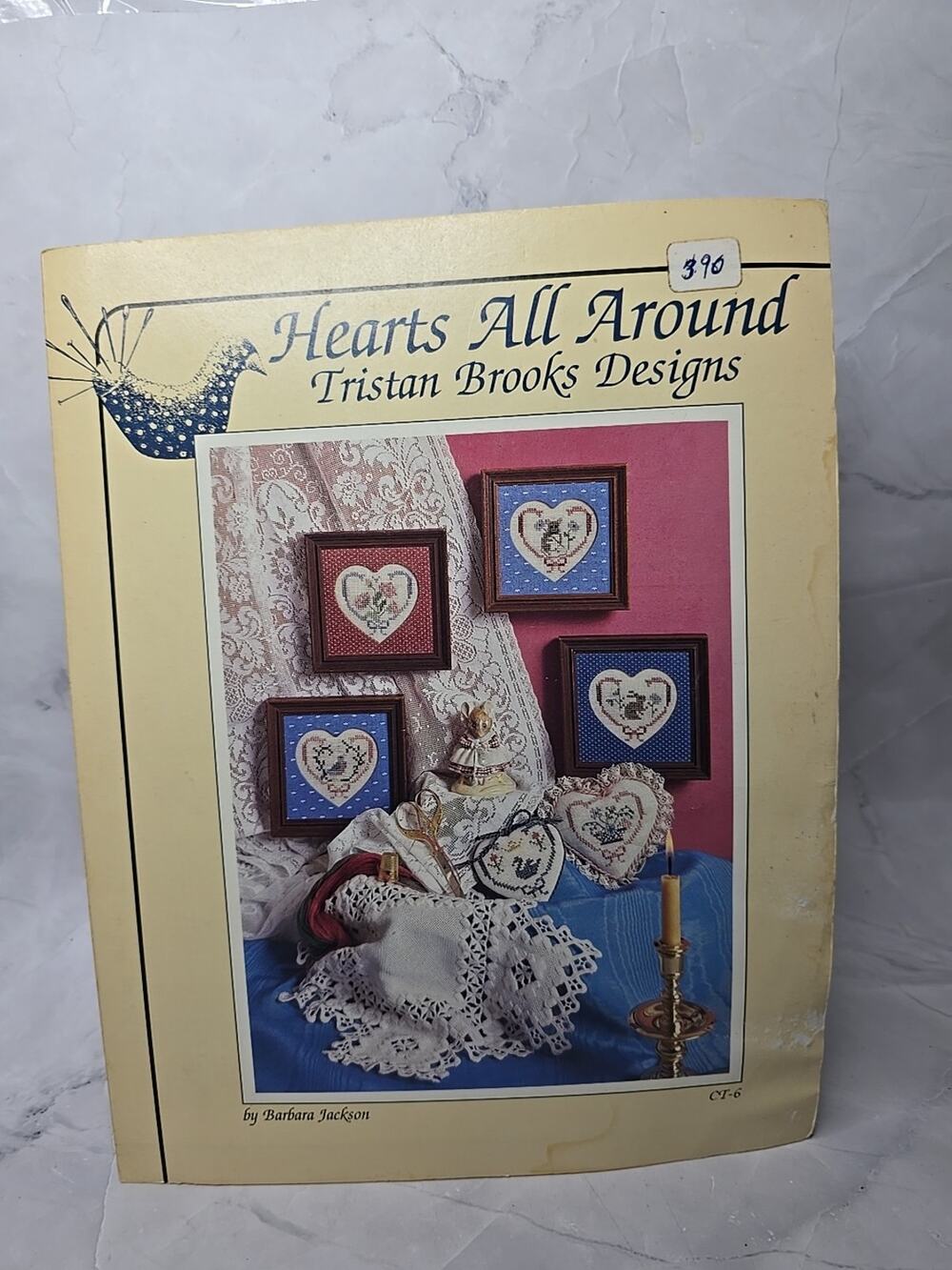 1986 Tristan Brooks Designs Cross Stitch Leaflet Charts Hearts All Around